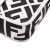 Fendi B Fendi White with Black Canvas Fabric Zucca Embroidered Baguette Satchel Italy