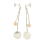 Hermès Silver Sterling Silver and 18K Rose Gold Ex Libris Swing Earrings France