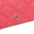 Chanel Pink CC Quilted Lambskin Double Stitch Tassel Wallet On Chain Italy