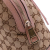 Gucci B Gucci Brown Beige with Pink Canvas Fabric Medium GG Bree Dome Tote Italy
