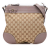 Gucci B Gucci Brown Beige Canvas Fabric GG Mayfair Crossbody Italy
