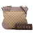 Gucci B Gucci Brown Beige Canvas Fabric GG Mayfair Crossbody Italy