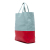 Celine B Celine Blue Light Blue with Red Calf Leather Bicolor Vertical Cabas Tote Italy