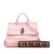 Gucci B Gucci Pink Calf Leather Medium Bamboo Daily Satchel Italy