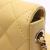 Chanel AB Chanel Yellow Light Yellow Lambskin Leather Leather Quilted Lambskin Side Packs Flap France