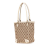 Gucci B Gucci Brown Beige with White Canvas Fabric GG Handbag Italy
