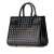 Saint Laurent B Saint Laurent Black Calf Leather Nano Grain de Poudre Studded Sac de Jour Satchel Italy