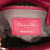 Christian Dior B Dior Pink Dark Pink Lambskin Leather Leather Mini Lambskin Cannage Lady Dior Italy