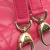 Christian Dior B Dior Pink Dark Pink Lambskin Leather Leather Mini Lambskin Cannage Lady Dior Italy