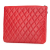 Chanel B Chanel Red Lambskin Leather Leather Medium Quilted Lambskin O Case Clutch Italy
