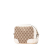 Gucci B Gucci Brown Beige with White Canvas Fabric GG Bree Crossbody Italy