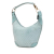 Gucci B Gucci Blue Light Blue Suede Leather G Square Hobo Italy