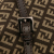 Fendi B Fendi Brown Dark Brown Canvas Fabric Zucchino Crossbody Italy