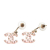 Chanel B Chanel Pink Resin Plastic Crystal CC Push Back Earrings Italy