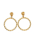 Chanel AB Chanel Gold with White Pearl Gold Plated Metal CC Big Hoop Pearl Clip On Earrings France