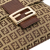 Fendi B Fendi Brown Beige Canvas Fabric Zucchino Crossbody Italy