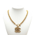 Chanel B Chanel Gold Gold Plated Metal Double CC Pendant Necklace France