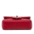Chanel Rectangular Classic Single Flap Extra Mini Lambskin Leather Matelassè Shoulder Bag Red
