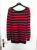 Betsey Johnson MARILYN MONROE Rot-schwarz gestreiftes Pullover-Tunikakleid