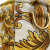 Fendi B Fendi White Ivory with Yellow Silk Fabric Versace Fendace FF Baroque Print Baguette Satchel Italy