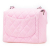 Chanel B Chanel Pink Cotton Fabric Mini Square Classic Jersey Single Flap France