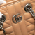 Gucci AB Gucci Brown Caramel Calf Leather Mini GG Marmont Matelasse Aria Satchel Italy