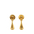 Chanel B Chanel Gold Gold Plated Metal CC Teardrop Clip On Earrings France