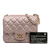Chanel AB Chanel Pink Rose Gold Calf Leather Mini Square Classic Iridescent skin Single Flap Italy