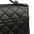 Chanel AB Chanel Black Goatskin Leather Medium Quilted CC University Flap Italy