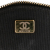 Chanel Black Quilted Lambskin Oval Logo Chain Top Handle Round Clutch on Chain Italy