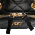 Chanel Black Quilted Lambskin Oval Logo Chain Top Handle Round Clutch on Chain Italy