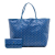 Goyard B Goyard Blue Coated Canvas Fabric Goyardine Saint Louis GM France
