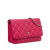 Chanel B Chanel Pink Hot Pink Lambskin Leather Leather Classic Lambskin Wallet on Chain Italy