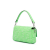 Fendi B Fendi Green Light Green Calf Leather Zucca Embossed Stitched Baguette Satchel Italy