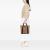 Gucci B Gucci Brown Beige Canvas Fabric GG Tote Italy
