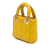 Christian Dior B Dior Yellow Mustard Lambskin Leather Leather Micro Lambskin Cannage Lady Dior Italy