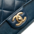 Chanel B Chanel Blue Dark Blue Calf Leather Small Quilted skin Straight Lined Flap Italy