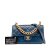 Chanel B Chanel Blue Dark Blue Calf Leather Small Quilted skin Straight Lined Flap Italy