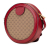 Gucci AB Gucci Brown Beige Coated Canvas Fabric Micro GG Supreme Doraemon Round Crossbody Italy