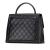 Chanel B Chanel Black Caviar Leather Leather CC Quilted Caviar Kelly Top Handle Bag Italy