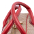 Celine B Celine Brown Beige with Red Coated Canvas Fabric Macadam Handbag Italy