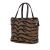 Fendi B Fendi Brown Canvas Fabric Zebra Print Handbag Italy