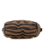 Fendi B Fendi Brown Canvas Fabric Zebra Print Handbag Italy