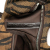 Fendi B Fendi Brown Canvas Fabric Zebra Print Handbag Italy