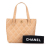 Chanel B Chanel Brown Beige Calf Leather Small CC skin Wild Stitch Tote France
