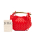 Bottega Veneta AB Bottega Veneta Red Lambskin Leather Leather Baby Lambskin Intrecciato Sardine Italy
