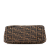 Fendi B Fendi Brown Canvas Fabric Small Zucca Twins Tote Italy