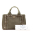 Prada B Prada Brown Dark Khaki Canvas Fabric Small Canapa Bijoux Satchel Italy