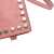 Prada AB Prada Pink Calf Leather Glace Studded Etiquette Flap Crossbody Italy