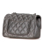 Chanel Gray Mini Rectangular Classic Metallic Caviar Single Flap Italy